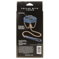 Ride 'Em Premium Denim Collection Collar With Leash